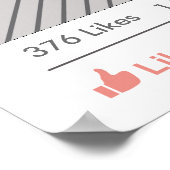 Poster Cadre de fête pour photomaton sur les médias socia (Coin)