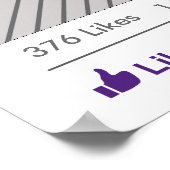 Poster Cadre de fête pour photomaton sur les médias socia (Coin)