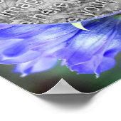 Poster Cadre de fleur de gentiane bleue Créez votre propr (Coin)