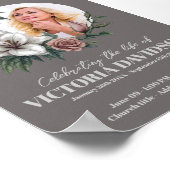 Poster Cadre de fleurs à télécharger instantanément pour  (Coin)