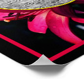 Poster Cadre de fleurs rouges Lily Créez votre propre pho (Coin)