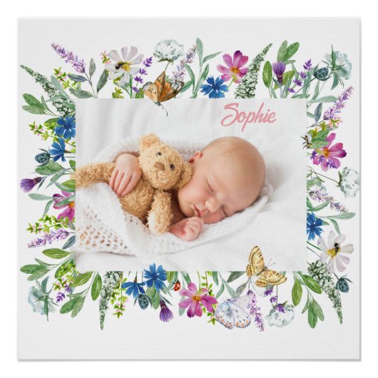 Poster Cadre de fleurs sauvages  (Devant)