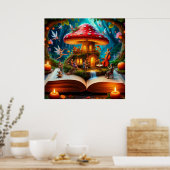 Poster Cadre De Forêt Enchantée Avec Fées (Cuisine)