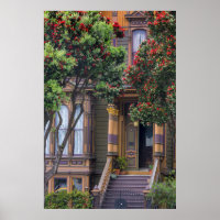 Cadre de gomme à fleurs rouges style victorien