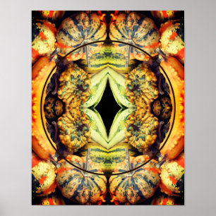 Poster Cadre de Gourdes Fantastiques Colorées Créez votre