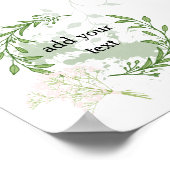 Poster "Cadre de jardin sauvage - Design de verdure fleur (Coin)