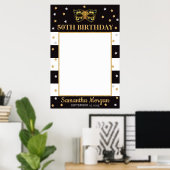 Poster Cadre de masque de déguisement d'anniversaire (Bureau à domicile)