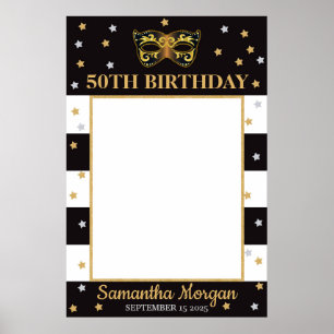 Poster Cadre de masque de prop de photo d'anniversaire de