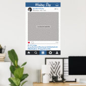 Poster Cadre de médias sociaux pour accessoire de photo d (Bureau à domicile)