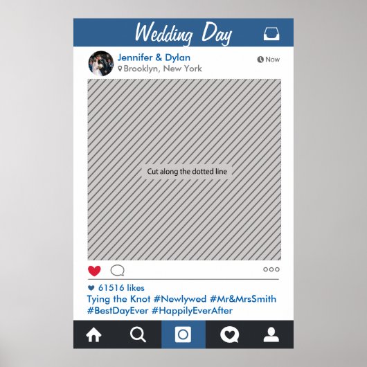 Poster Cadre de médias sociaux pour accessoire de photo d (Devant)