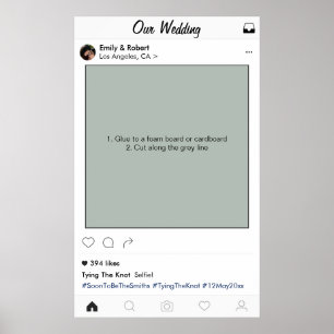 Poster Cadre de Médias Sociaux pour Mariage Accessoire de