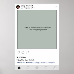 Poster Cadre de Médias Sociaux pour Mariage Accessoire de