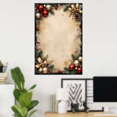 Poster Cadre de Noël vintage (Bureau à domicile)