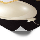 Poster Cadre de photo d'anniversaire 50 ans noir or (Coin)