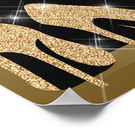 Poster Cadre de photo de 60e anniversaire Talons Hauts Or (Coin)