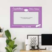 Poster Cadre de photobooth de fête de fin d'études (Bureau à domicile)