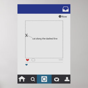 Poster Cadre de photomaton de mariage de style Instagram