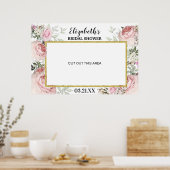 Poster Cadre de photomaton floral rose Boho Blush (Cuisine)