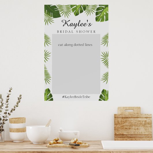 Poster Cadre de photomaton pour fête tropicale (Cuisine)