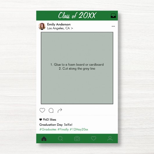 Poster Cadre de remise de diplômes Prop de fête Photoboot