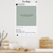 Poster Cadre de réseaux sociaux pour mariage accessoire d (Cuisine)