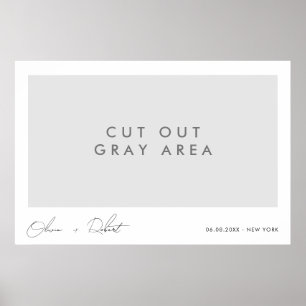 Poster Cadre de selfie minimaliste Mariage