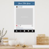 Poster Cadre de selfie pour photo personnalisée Instagram (Cuisine)