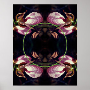 Poster Cadre d'orchidée rose sauvage Ajouter votre photo