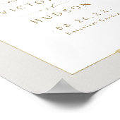 Poster Cadre Elégance Simple Moderne Mariage Accueil (Coin)
