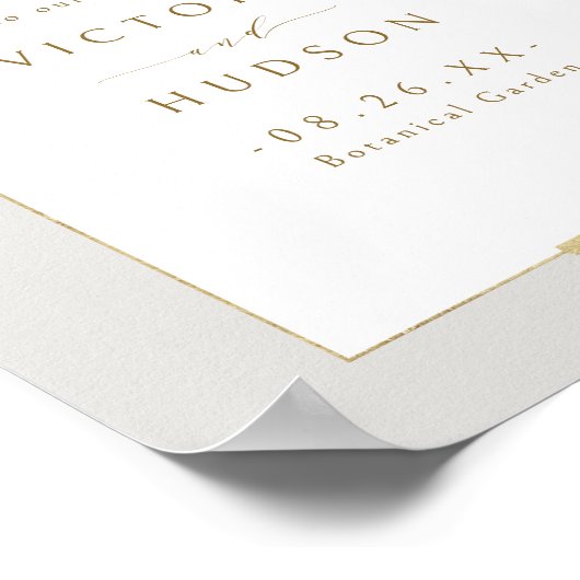 Poster Cadre Elégance Simple Moderne Mariage Accueil (Coin)