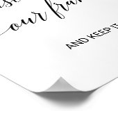 Poster Cadre élégant à signer avec calligraphie noire (Coin)