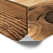 Poster Cadre En Bois Naturel Avec Plaque En Bois À L'Inté (Coin)