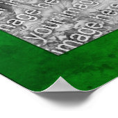 Poster Cadre en coton vert Créez votre propre photo (Coin)