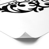 Poster Cadre en filigrane nom personnalisé (Coin)