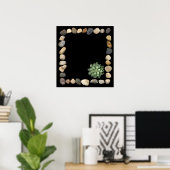 Poster cadre en pierre et succulent1 (Bureau à domicile)
