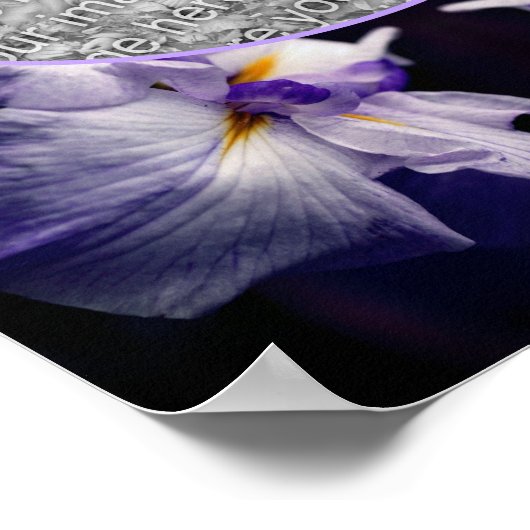 Poster Cadre Fleur Iris Japonais Créez votre propre photo (Coin)