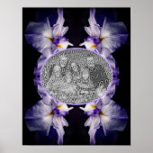 Poster Cadre Fleur Iris Japonais Créez votre propre photo (Devant)