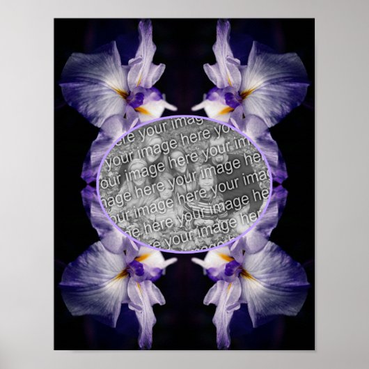 Poster Cadre Fleur Iris Japonais Créez votre propre photo (Devant)