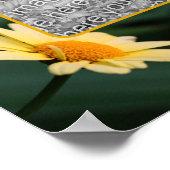 Poster Cadre Fleur Jaune Faisée Ajouter Votre Photo (Coin)
