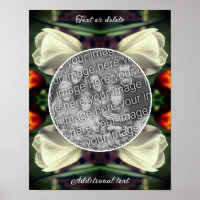 Cadre Fleur Tulipe Blanche Créez votre propre phot