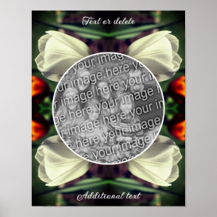 Poster Cadre Fleur Tulipe Blanche Créez votre propre phot