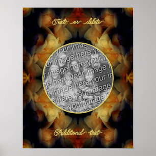 Poster Cadre Fleurs de Rose Jaune Créez votre propre phot