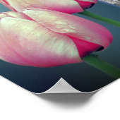Poster Cadre Fleurs Tulipes Roses Ajouter Votre Photo (Coin)