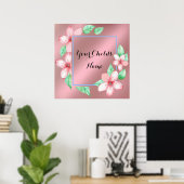 Poster Cadre Floral (Bureau à domicile)