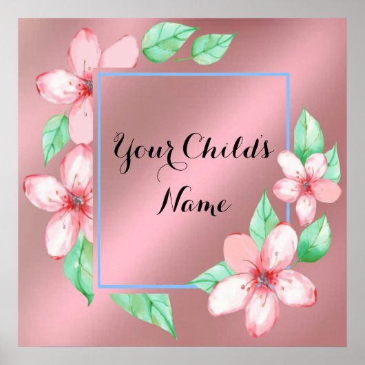 Poster Cadre Floral (Devant)