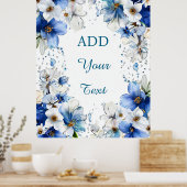 Poster Cadre floral de mariage (Cuisine)