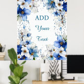 Poster Cadre floral de mariage (Bureau à domicile)