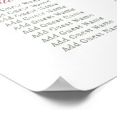 Poster Cadre floral Mariage religieux Carte de siège (Coin)