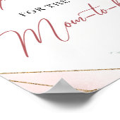 Poster Cadre floral or floral blanc Conseils pour la mama (Coin)