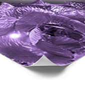 Poster Cadre floral violet élégant de la fête de mariage  (Coin)